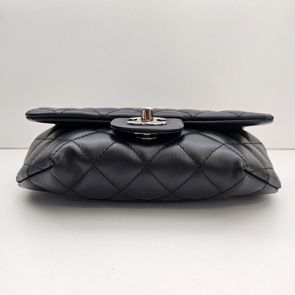 Chanel Quilted Uniform Leather CC Belt Bum Bag Black - Picture 6 of 11